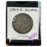 1943-D Jefferson Nickel Silver Five-Cent Coin