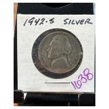 1942-S Jefferson Wartime Nickel with Silver Conten