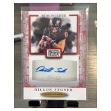 Dillon Stoner 2021 Sage Rookie Autograph Card