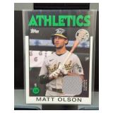 2021 Topps Matt Olson 1986 Relic Card