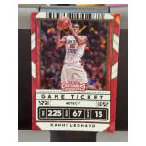 2020 Panini Contenders Kawhi Leonard Game-T
