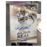 Rajion Neal Autographed Panini Card