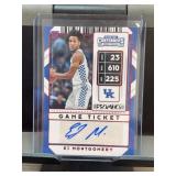 2020 Panini Contenders Draft EJ Montgomery RC