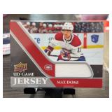 Max Domi UD Game Jersey Hockey Card