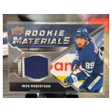 Nick Robertson Rookie Materials Jersey Card