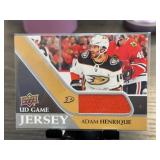 Adam Henrique UD Game Jersey Card
