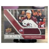 2020-21 UD Game Jersey Mikko Rantanen Card