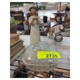 Willow Tree Angel Figurines and Glass Dish