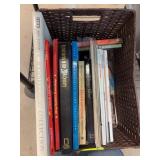 Books and Magazine Lot in Basket