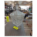 Pressed Glass Lidded Candy Dish