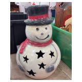 Ceramic Snowman Lantern Decoration
