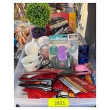Lot: Craft Supplies and China Teacups