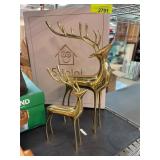 Sziqiqi Brass Reindeer Figurine Set