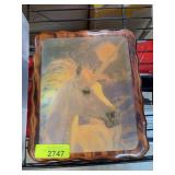 Wood Plaque With Unicorn Art