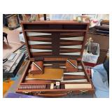 Leather Backgammon Set in Case