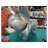 Silver Dog-Shaped Handbag with Strap