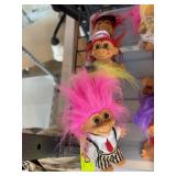 Four Russ Berrie Troll Dolls
