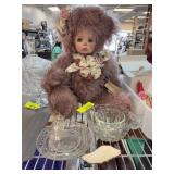 Studio 7 Concepts Musical Bear Doll and Glass