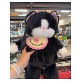 Plush Black Cat Crossbody Purse
