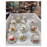 Twelve Days of Christmas Ceramic Bells