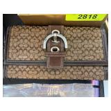 Coach Brown Signature Canvas Wallet