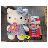 Hello Kitty Plush and Mickey Mouse PEZ Set