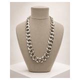 Monet Silver-Tone Chain Link Necklace