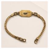 DuoChain 10K on Silver ID Bracelet, 5.9g