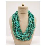 20in Turquoise Nugget Multi-Strand Necklace