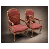 Upholstered Wood Armchairs