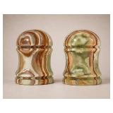 Polished Onyx Stone Bookends Pair