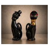 Black Cat Ceramic Salt and Pepper Shakers
