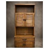 Ranch Oak Bookcase Cabinet by A. Brandt