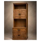 Ranch Oak Bookcase Cabinet by A. Brandt