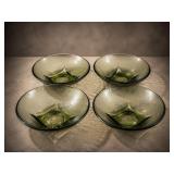 Hazel Atlas Avocado Green Pebblestone Bowls