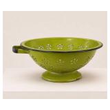 Green Enamelware Colander, Japan