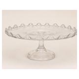 Bryce Higbee Clear Glass Pedestal Cake Plate