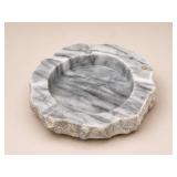 Gray Marble Ashtray, Round Form