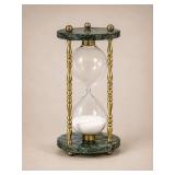 Marble and Brass Hourglass Timer