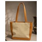 Coach Leather and Canvas Tote Bag