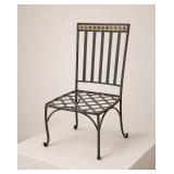 Wrought Iron Patio Chair With Mosaic Tile