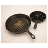 Lodge Cast Iron Grill Pan and Wedge Pan