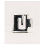 Jeannie Silver Tone Geometric Belt Buckle