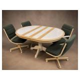 Chromcraft Tile-Top Dining Set with 4 Chairs