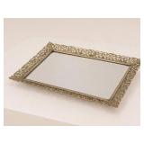 Ornate Brass Vanity Mirror