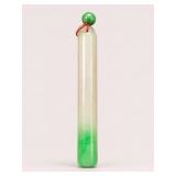 Green and White Jade Pendant