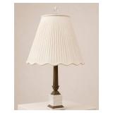Table Lamp With Marble and Metal Base