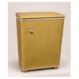 Gold Tone Padded Laundry Hamper