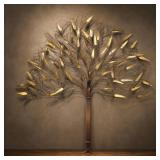 Mid-Century Metal Tree Wall Sculpture