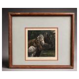 Framed Polo Ponies Print by George Wright